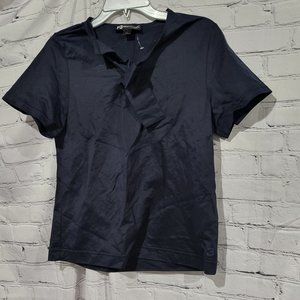 Y3 Yohji Yamamoto x Adidas Blue short sleeve blouse